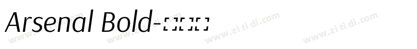 Arsenal Bold字体转换
